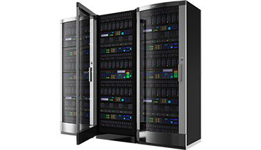 Web hosting and cloud service illustration